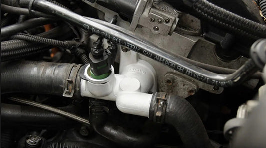 Jack Spania Racing cast aluminum coolant flange gasket for VW Mk4 Golf, Jetta GLI, GTI, TT 337 1.8T engine cylinder head.