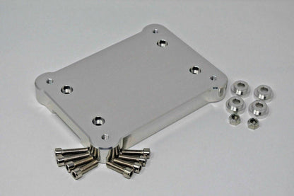 Jack Spania Racing K20 K24 shifter base plate and hardware for Honda Civic, Integra, and CRX K-Series transmission parts.
