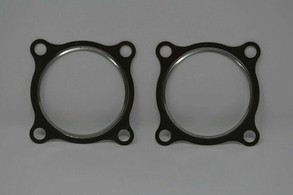 Stainless steel 3-inch turbo downpipe gasket for GT30 GT35 T3 turbochargers, from Jack Spania Racing engine parts.