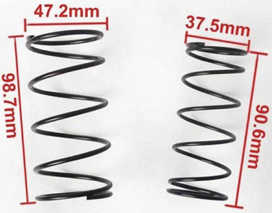 Jack Spania Racing wastegate spring set with 8 PSI and 14 PSI springs for 38mm and 44mm TiAL turbochargers.