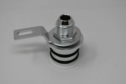 Honda Acura engine block plug adapter with 10AN breather fitting, designed for B Series B16 B18 engines, by Jack Spania Racing.
