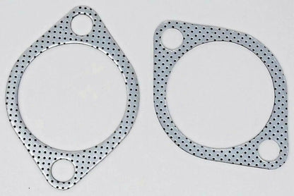 Pair of 3-inch downpipe to exhaust gaskets with 2-bolt design for Subaru WRX STI EVO X 10 GT Legacy, by Jack Spania Racing.