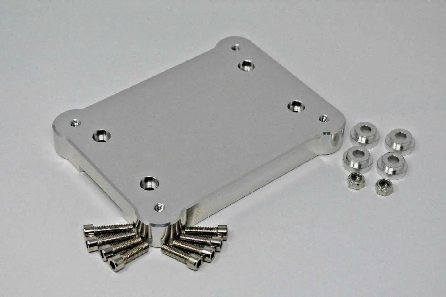 Jack Spania Racing billet race spec shifter box with baseplate for K-Series swaps, compatible with Honda Civic Si and Integra GSR.