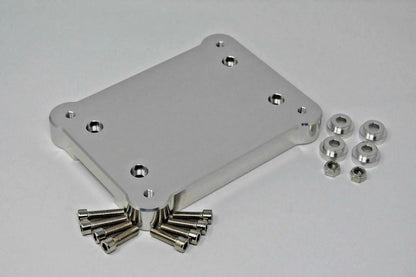 Jack Spania Racing billet race spec shifter box with baseplate for K-Series swaps, compatible with Honda Civic Si and Integra GSR.