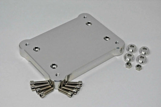 Jack Spania Racing billet race spec shifter box with baseplate for K-Series swaps, compatible with Honda Civic Si and Integra GSR.