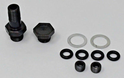 Complete replacement hardware kit for AEM fuel rail for Honda Acura B D Series Civic, by Jack Spania Racing, includes bolts and fittings.