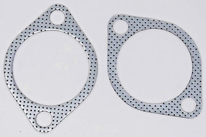 Pair of 2.5-inch downpipe to exhaust gaskets with 2-bolt design for Subaru WRX STI and EVO X from Jack Spania Racing.