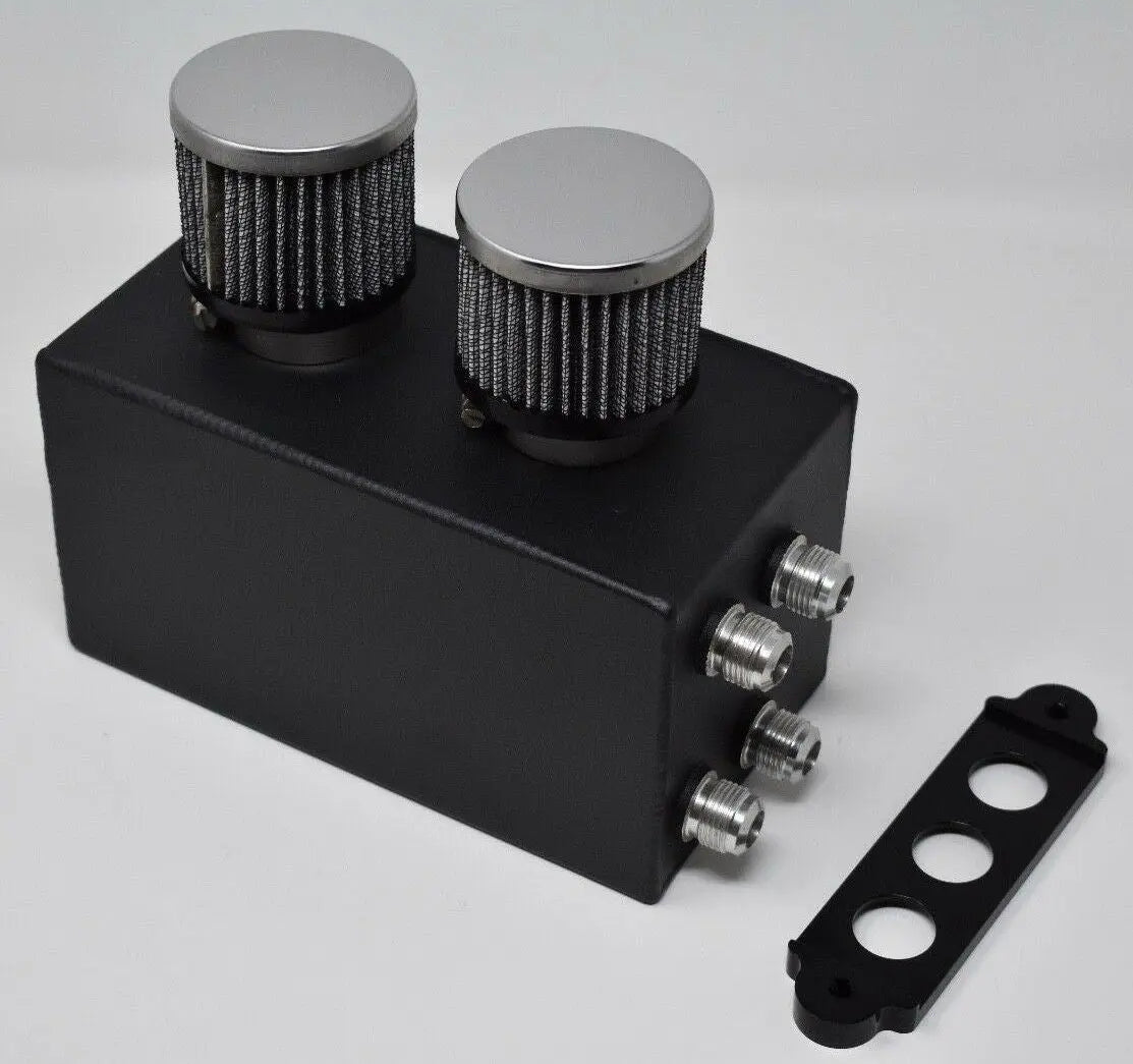 Jack Spania Racing Pro Series oil catch can for Honda Civic and Acura Integra, 4-port engine part with -10AN fittings.