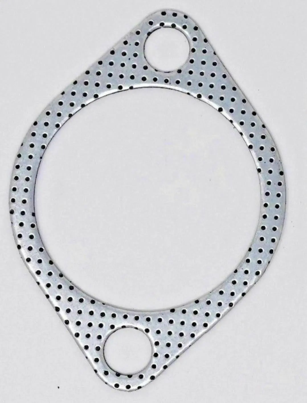 Downpipe to exhaust 2.5-inch 2-bolt gasket for Subaru WRX STI EVO X 10 GT, by Jack Spania Racing, showing gasket and exhaust connection