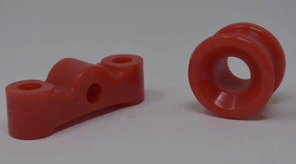 Jack Spania Racing Energy Suspension manual transmission shifter bushing set for B Series B16 B18 B20 engines, showing bushings and hardware.