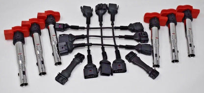 Audi 2.7T coil conversion harness with ICM delete kit and coilpack for S4 RS4 B5 2.7T engine, by Jack Spania Racing.