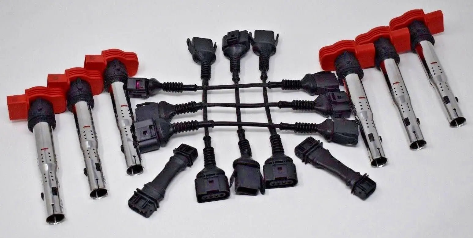 Audi S4 RS4 B5 2.7T coil conversion harness and ICM delete kit with coilpack from Jack Spania Racing, engine parts for 2.7T engines.