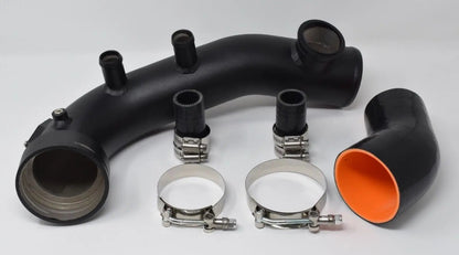 Flow intake pipe kit flange for BMW N54 135i and 335i, compatible with E88, E90, E92, E93 models, by Jack Spania Racing.