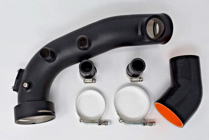 Flow intake pipe kit flange for BMW N54 135i 335i, made by Jack Spania Racing, showing the 50mm intake pipe component.