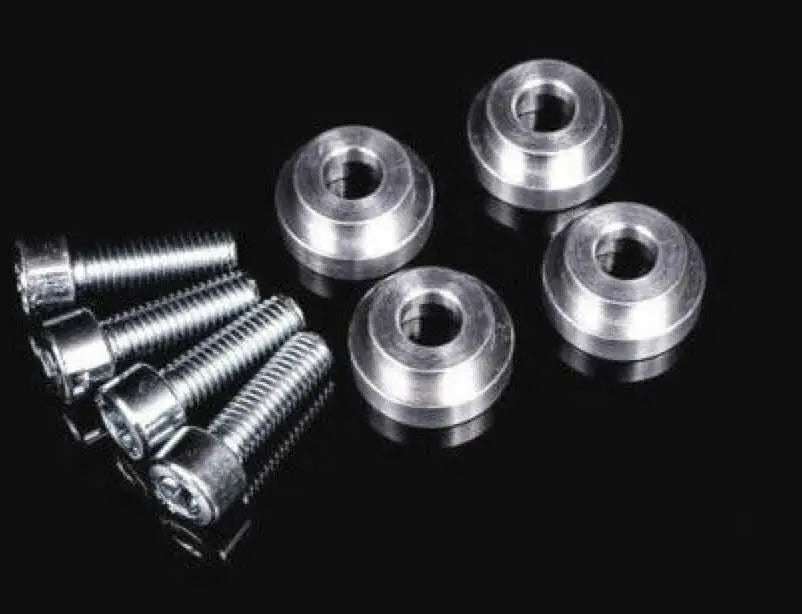 Jack Spania Racing billet shifter box bushings for Acura and Honda K series transmissions, compatible with 92-06 RSX and TSX models.