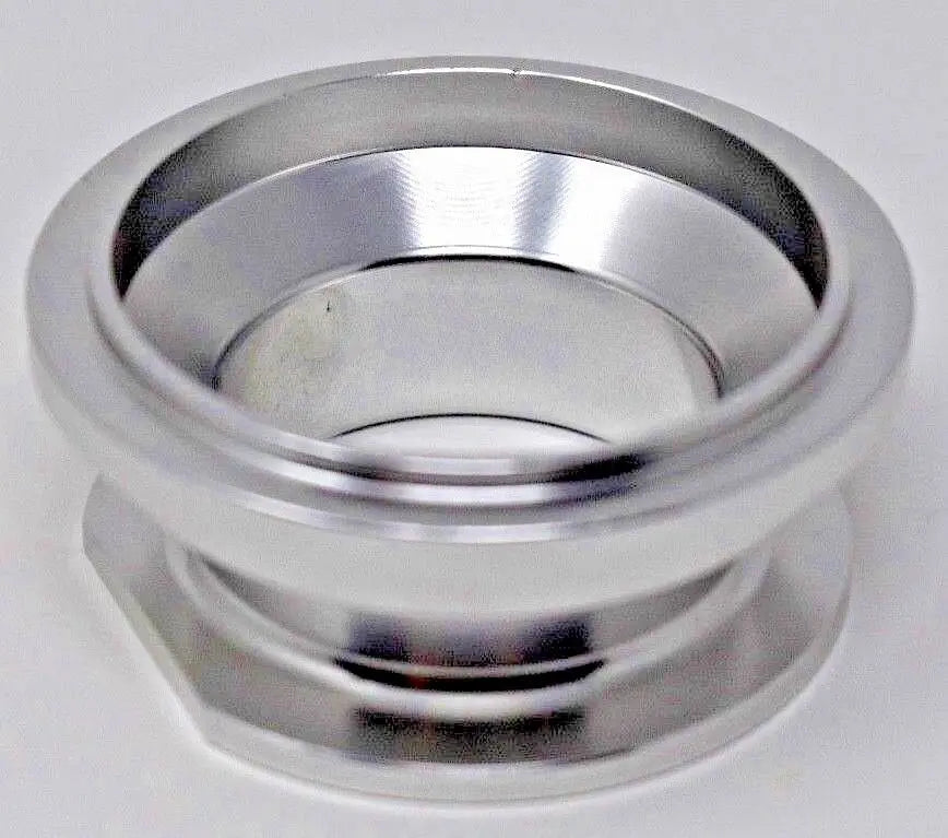 Billet aluminum BOV adapter flange for HKS SSQV to TiAL-style 50mm BOV, engine parts by Jack Spania Racing.