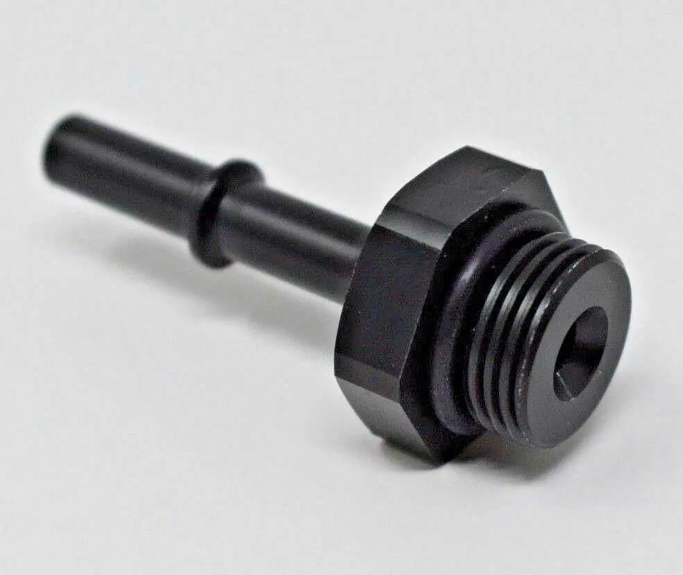 Jack Spania Racing K20 K24 fuel rail adapter fittings with 5/16 EFI fitting and 8AN port plug for Honda RSX Civic engine parts.