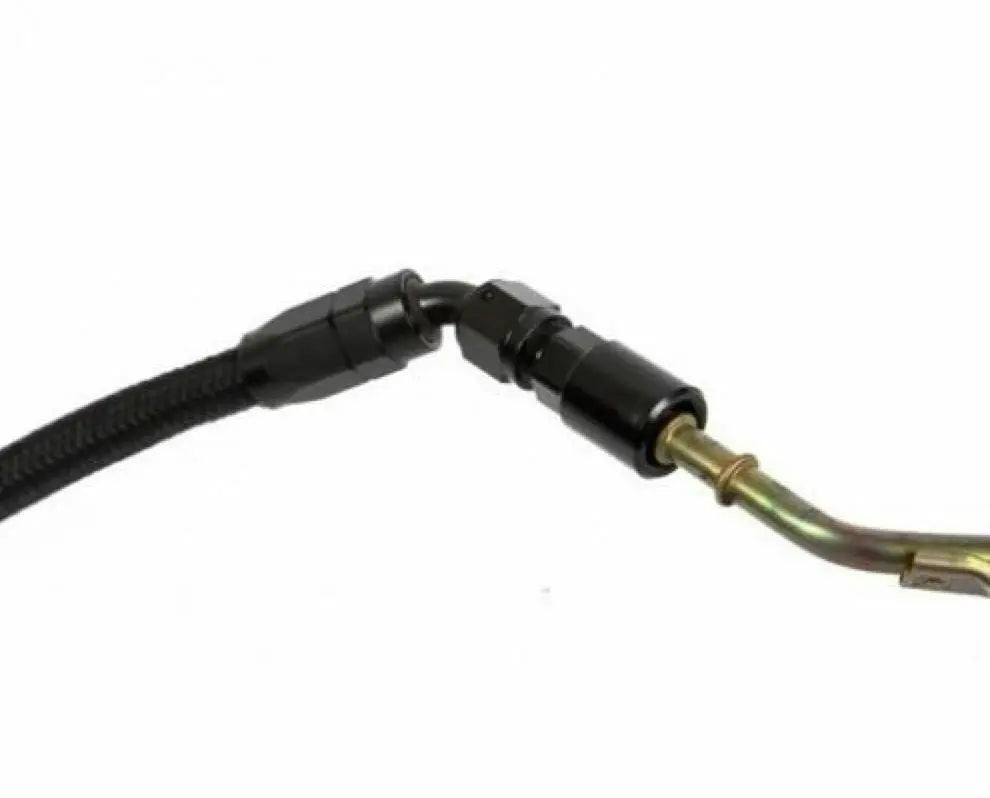 Jack Spania Racing fuel line EFI adapter fitting, -6 AN male to 5/16" quick disconnect push hardline for engine parts.