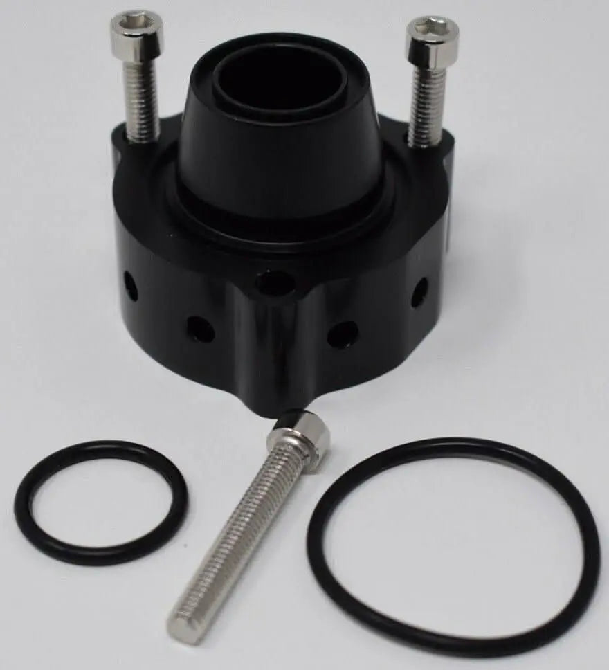 Jack Spania Racing VW Audi blow off valve spacer for TSI, FSI, TFSI engines, fitting MK5, MK6, GTI, B7 2.0T diverter valve.