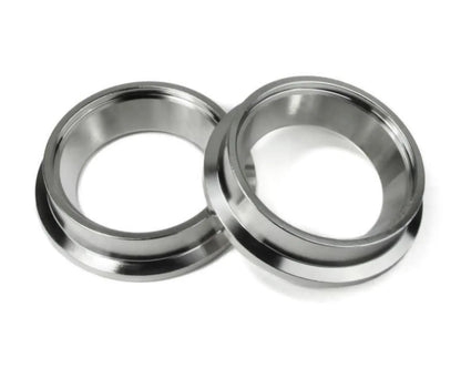 38mm SS304 stainless wastegate flange set with inlet and outlet V-band for TiAL MVR, by Jack Spania Racing, engine part.