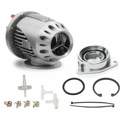 Jack Spania Racing SSQV blow off valve for Hyundai Sonata 1.6T and 2.0T engine, showing direct fit adapter and BOV component.