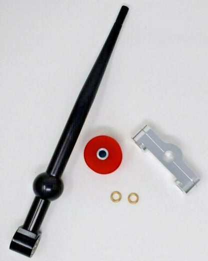 Jack Spania Racing dual bend short shifter with poly billet D-Series shift linkage bushings for Honda Civic transmission upgrade