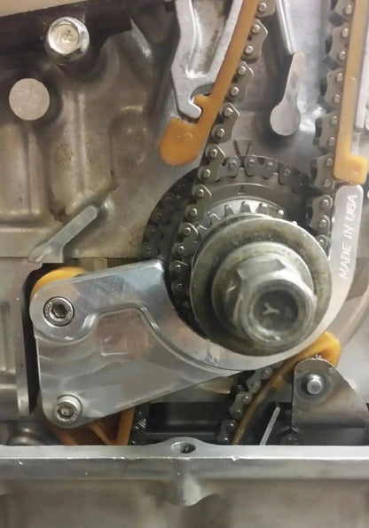 Honda Acura K-Series billet timing chain guide by Jack Spania Racing, engine part for K20, K24, RSX, Civic Si, TSX, and Accord.