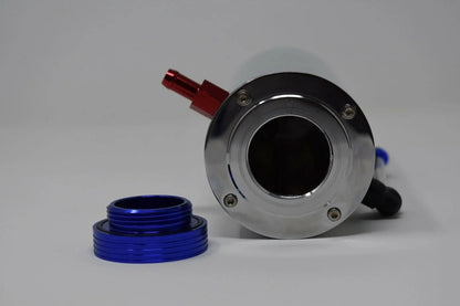 Jack Spania Racing aluminum overflow coolant tank reservoir with 500ML capacity for engine cooling systems.