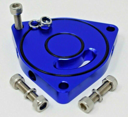 JackSpania Racing blow off diverter valve plate spacer installed on Honda Acura Hyundai Dodge Chrysler Kia 1.6T 2.0T 2.4T engine