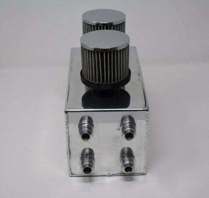 Jack Spania Racing Pro Series oil catch can for Honda Civic and Acura Integra engine, featuring 4 port -10AN fittings.