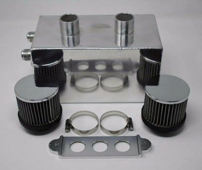 Jack Spania Racing Pro Series oil catch can for Honda Civic and Acura Integra 4-port engine, featuring -10AN fittings.