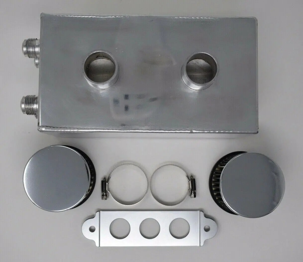 Jack Spania Racing Pro Series oil catch can for Honda Civic and Acura Integra, 4-port engine part with -10AN fittings.