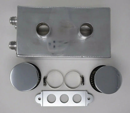 Jack Spania Racing Pro Series oil catch can for Honda Civic and Acura Integra, 4-port engine part with -10AN fittings.