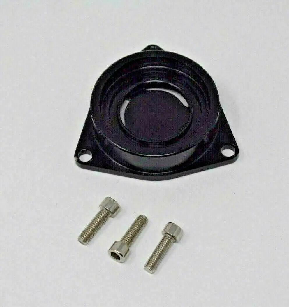 Jack Spania Racing SSQV blow off valve for Honda Civic 1.5T turbo engine, showing the BOV flange and metal components.