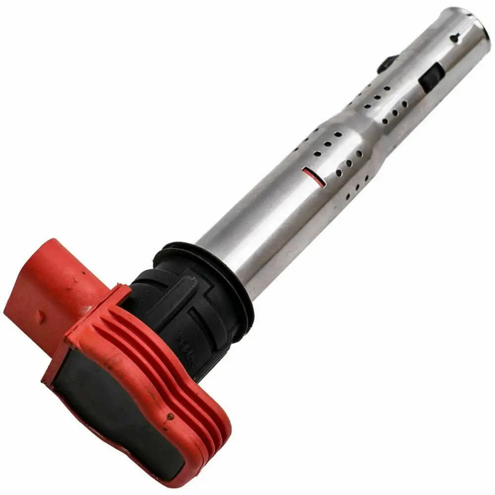 Audi R8 2.0 TSI TFSI engine coil by Jack Spania Racing, red top single ignition coil for VW 1.8T engine.