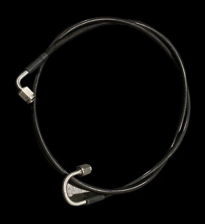 Stainless clutch line for 2006-2015 Honda Civic Si transmission, manufactured by Jack Spania Racing, designed for master to slave cylinder connection.