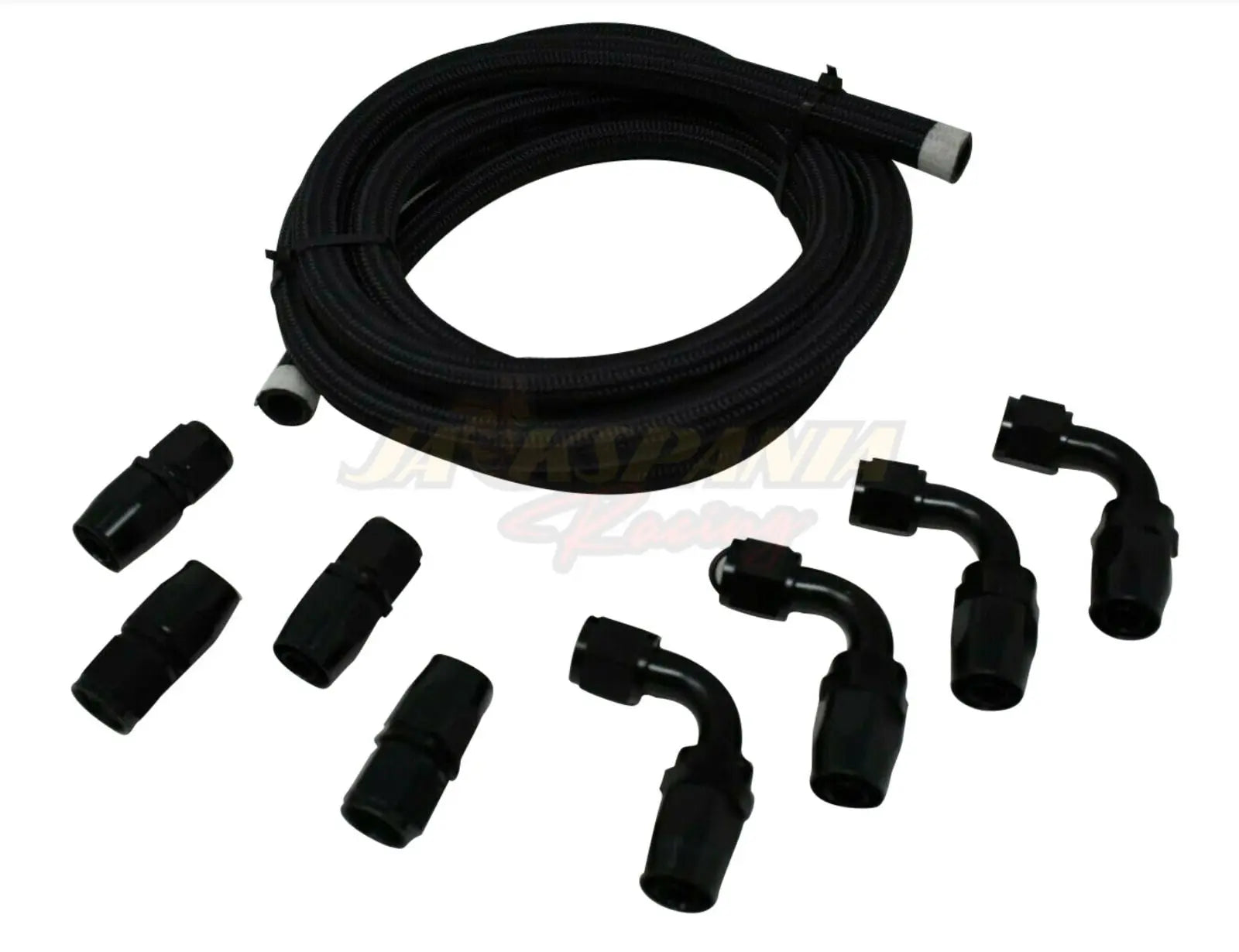 Jack Spania Racing Pro Series oil catch can for Honda Civic and Acura Integra, with 4 ports and hoses, engine parts.