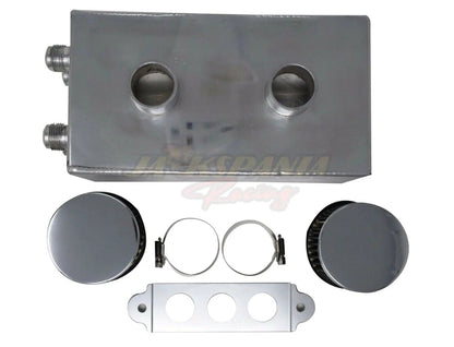 Jack Spania Racing Pro Series oil catch can for Honda Civic and Acura Integra, 4-port with hoses, engine part.