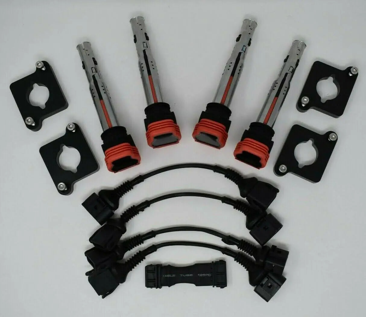 Audi 2.0T Coil Conversion ICM Bypass Kit with R8 coilpack plates for 97-99.5 B5 A4 1.8T engine, by Jack Spania Racing.