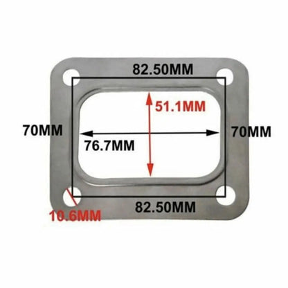 2 x Pack Garrett T4 Turbo Inlet Flange Gasket 4 Bolt 304 Stainless Steel USA - Jack Spania Racing