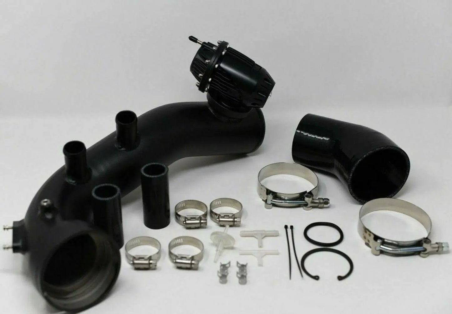 BMW N54 charge pipe kit with SSQV blow-off valve for E88, E90, E92, E93 135i, 335i turbo engine by Jack Spania Racing