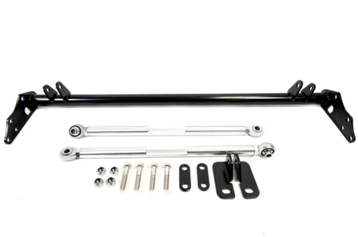 Jack Spania Racing Pro Series Traction Bar for Honda Civic EF, CRX, and Acura Integra K Swap suspension part in black finish.