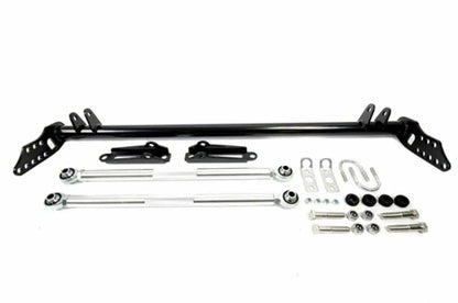 Jack Spania Racing Pro Series traction bar for Honda Civic 92-01 Acura Integra EG EK suspension part, black metal with mounting brackets.