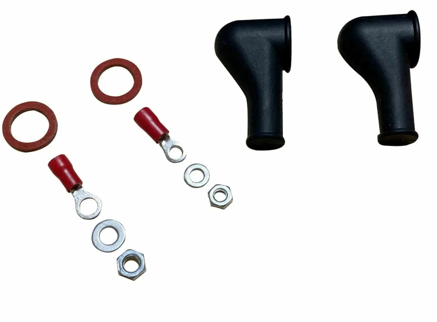 Jack Spania Racing 380LPH external inline fuel pump with check valve, 10AN/8AN brackets and clamps for Bosch 044 engine fuel system