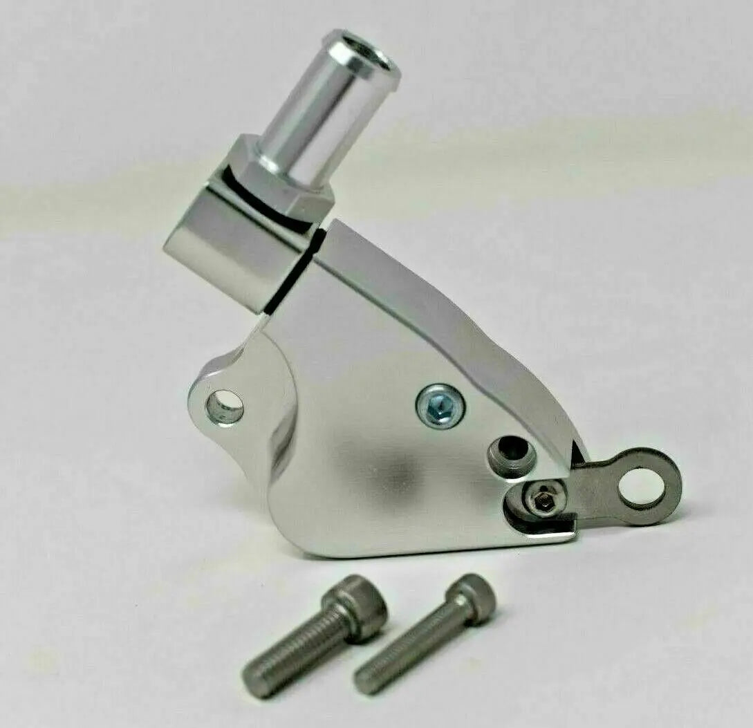 Jack Spania Racing K Series Swap Intake Manifold Coolant Adapter Plate on K20 manifold for K24 engine in RSX.