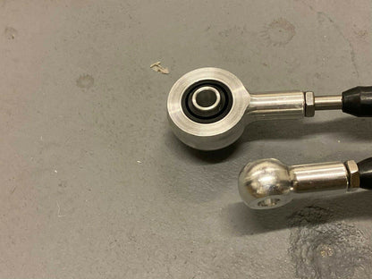 Jack Spania Racing RSX shifter cables and transmission bracket for K20, K24, and K swap series on EG, EK, DC2 race cars.