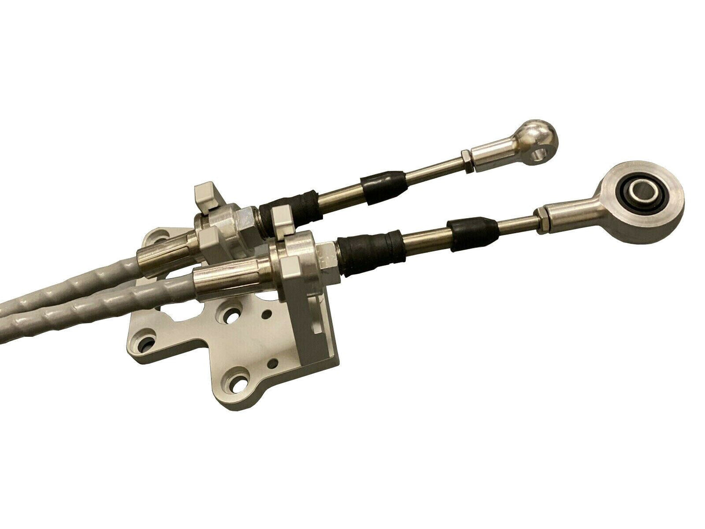 Jack Spania Racing K20 K24 RSX shifter cables and transmission bracket for K-series Honda Civic, compatible with K swap engines.