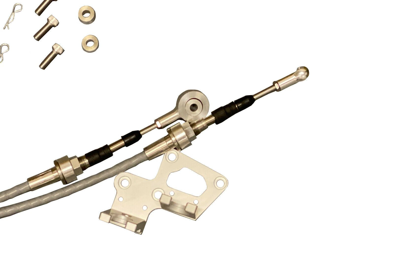 Jack Spania Racing RSX shifter cables trans bracket for K20, K24, K-series Civic, CRX, compatible with K swap engines.