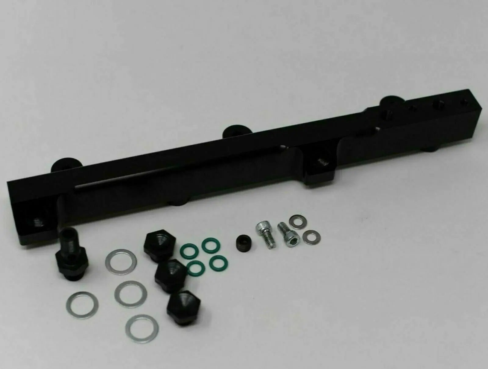 Jack Spania Racing fuel pressure regulator gauge rail for Honda Prelude H22, H23, and F22 engine fuel lines with pressure gauge.