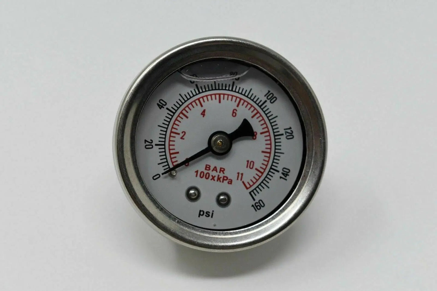 Jack Spania Racing fuel pressure regulator gauge rail line for Honda Prelude H22 H23 F22 engine parts, showing pressure gauge and rail assembly.